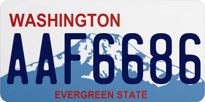 WA license plate AAF6686