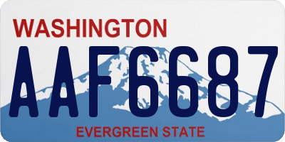 WA license plate AAF6687
