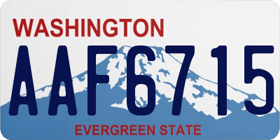 WA license plate AAF6715