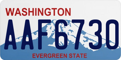 WA license plate AAF6730