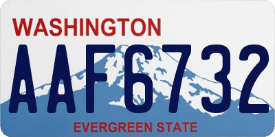 WA license plate AAF6732