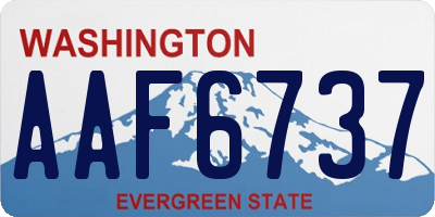 WA license plate AAF6737