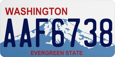 WA license plate AAF6738