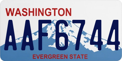 WA license plate AAF6744