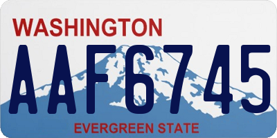 WA license plate AAF6745