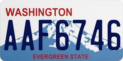 WA license plate AAF6746