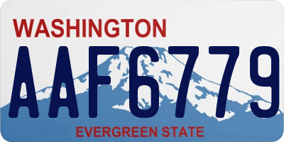 WA license plate AAF6779
