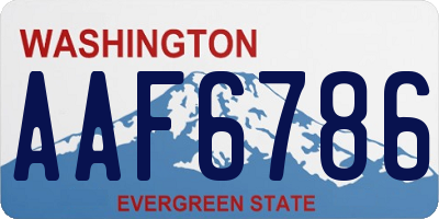 WA license plate AAF6786
