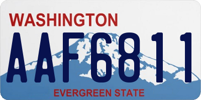 WA license plate AAF6811