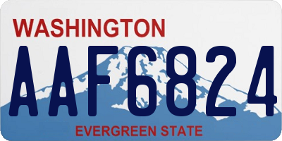 WA license plate AAF6824