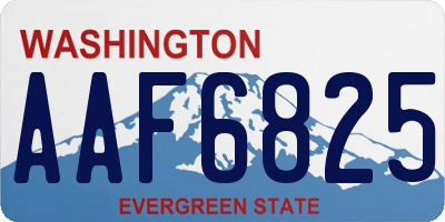 WA license plate AAF6825