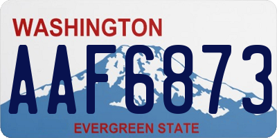WA license plate AAF6873
