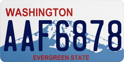 WA license plate AAF6878