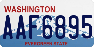 WA license plate AAF6895