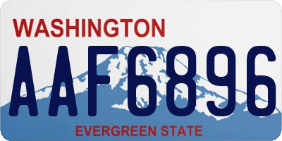 WA license plate AAF6896