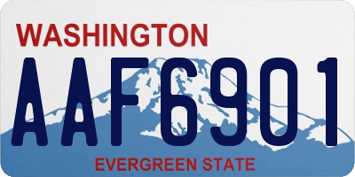 WA license plate AAF6901