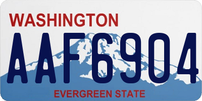 WA license plate AAF6904