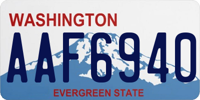 WA license plate AAF6940