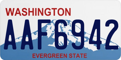 WA license plate AAF6942