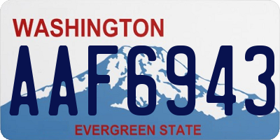 WA license plate AAF6943