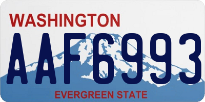 WA license plate AAF6993