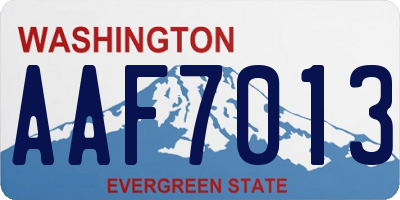 WA license plate AAF7013