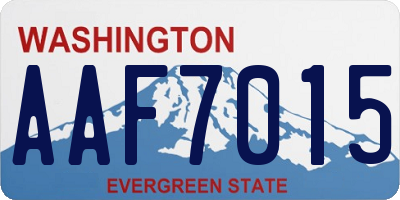 WA license plate AAF7015