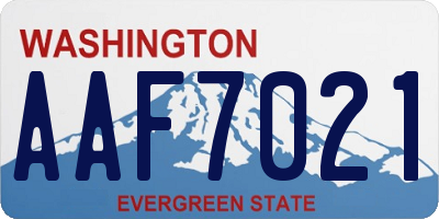 WA license plate AAF7021