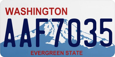WA license plate AAF7035