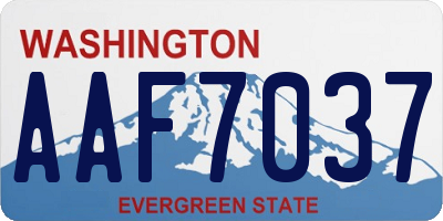 WA license plate AAF7037