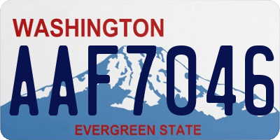 WA license plate AAF7046