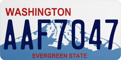 WA license plate AAF7047