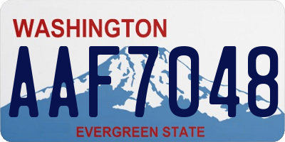 WA license plate AAF7048