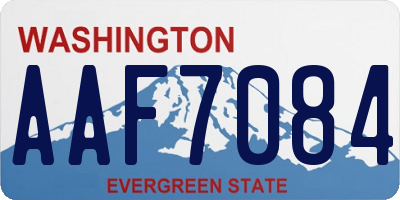 WA license plate AAF7084