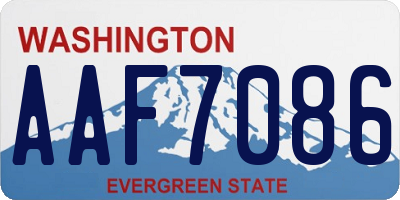 WA license plate AAF7086