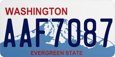 WA license plate AAF7087