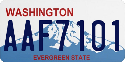 WA license plate AAF7101