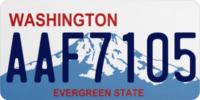 WA license plate AAF7105