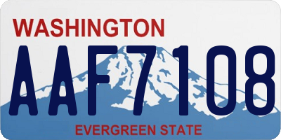 WA license plate AAF7108