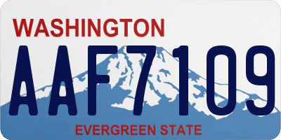 WA license plate AAF7109