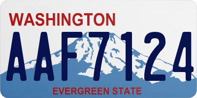 WA license plate AAF7124
