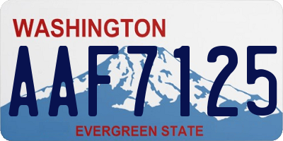 WA license plate AAF7125