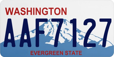 WA license plate AAF7127
