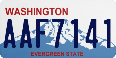 WA license plate AAF7141