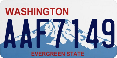 WA license plate AAF7149