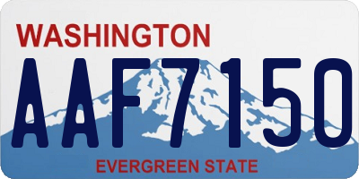 WA license plate AAF7150