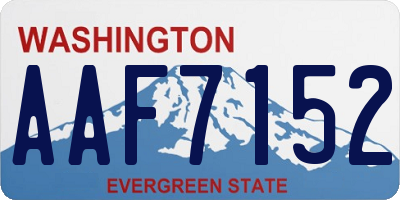 WA license plate AAF7152