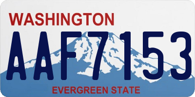 WA license plate AAF7153
