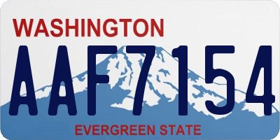 WA license plate AAF7154