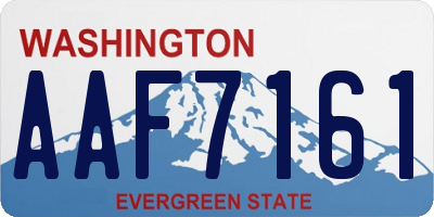WA license plate AAF7161